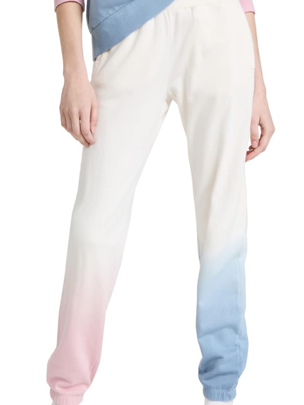 PJ Salvage White Joggers with Pink & Blue Ombre